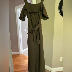 Banana Republic Jumpsuit off the shoulder army green size 2